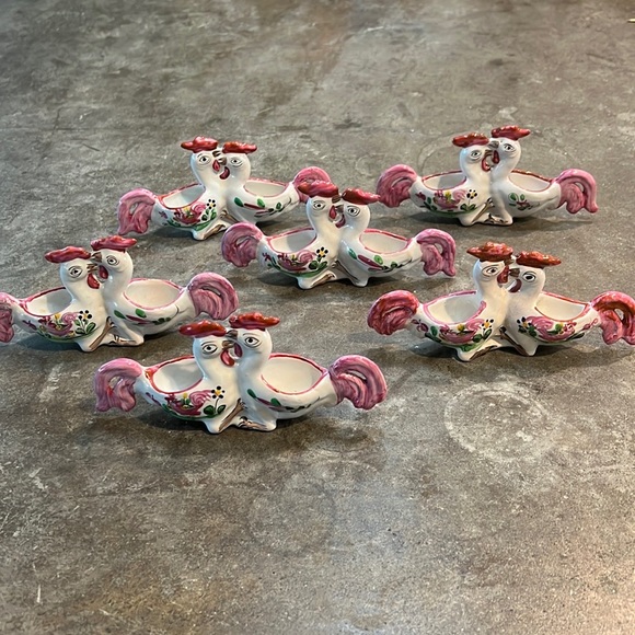 Luneville St Clement France Salt and pepper holders RARE VINTAGE France - Picture 5 of 13